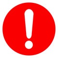 Exclamation mark red icon Royalty Free Stock Photo