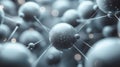 Detailed close-up of molecular structures showcasing atoms and bonds in a scientific environment with a futuristic tone Royalty Free Stock Photo