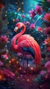 Illustration of an exotic Flamingo