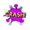 Illustration of explosive cartoon CRASH!