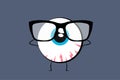 Illustration of an Eye with Glasses Royalty Free Stock Photo