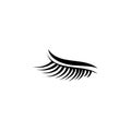 Illustration of eyelash logo design template isolated