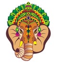 Design animal of Lord ganesha. Vector Illustration  Vector illustration Royalty Free Stock Photo