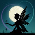 Fairy in the moonlight