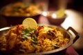 An Illustration of famous Indian dish Chicken Biryani, Humanly enhanced AI Generated image