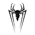 Spiderman logo in grunge style. Royalty Free Stock Photo