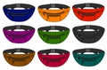 Illustration of fanny pack waist pouch / color variations
