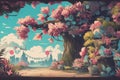 illustration of a fantasy backgroundillustration of a fantasy backgroundbeautiful landscape with a