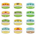 Illustration farm labels.Vector