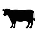 Cute farm animal silhouette Cow