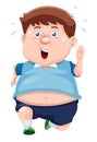 Illustration of fat man Jogging Royalty Free Stock Photo