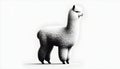An illustration features an alpaca with a unique texture resemb Royalty Free Stock Photo