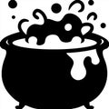 Bubbling Witch Cauldron Vector Illustration for Halloween Design Royalty Free Stock Photo