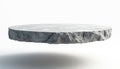 Illustration features floating stone platform with natural textures, shadow. Circular platform evokes sense of modern design Royalty Free Stock Photo