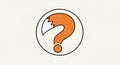 An illustration features an orange question Royalty Free Stock Photo