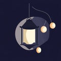 Elegant Lantern and Orbs Illustration Royalty Free Stock Photo