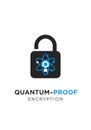 An illustration featuring an open padlock symbol with a blue Royalty Free Stock Photo