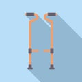 Pair of jumping stilts standing on blue background Royalty Free Stock Photo