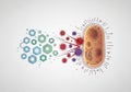An illustration featuring a stylized bacterium Royalty Free Stock Photo