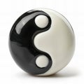 Featuring a yin and yang, isolated on white background , high quality, high resolution