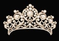 female wedding diadem, crown, tiara gold with Royalty Free Stock Photo