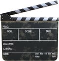 Vintage Movie Film Clapperboard Isolated, Prop