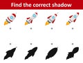 Find the correct shadow rocket among differences