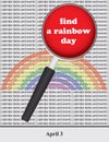 Illustration for Find a Rainbow Day Royalty Free Stock Photo