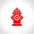 Fire hydrant icon on white background Royalty Free Stock Photo