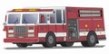 Illustration of a fire truck, vector draw Royalty Free Stock Photo