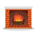 Illustration Fireplace with