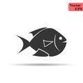 Illustration of fish icon on white background Royalty Free Stock Photo