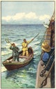 Illustration of fishermen on dory