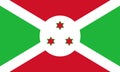 Illustration of flag of Burundi officially known Republic of Burundi