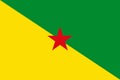 An illustration of the flag of French Guiana with copy space