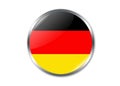 Illustration of the flag of Germany in a circle isolated on a white background Royalty Free Stock Photo