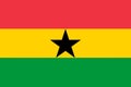 An illustration of the flag of Ghana with copy space