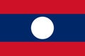 An illustration of the flag of Laos with copy space Royalty Free Stock Photo