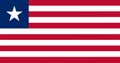 An illustration of the flag of Liberia with copy space