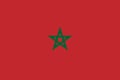 An illustration of the flag of Morocco with copy space