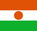 An illustration of the flag of Niger with copy space