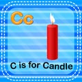 Flashcard letter C is for candle