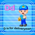 Flashcard letter D is for deliveryman