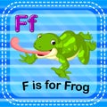 Flashcard letter F is for frog