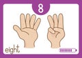 Flashcard number eight Royalty Free Stock Photo