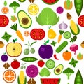 Illustration of flat design fruits and