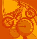 vector illustration of motocross bike for extreme trips through the mountains.