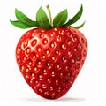 Illustration in flat style icon logo strawberry