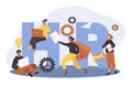 Illustration in a flat style on the theme of hr, employee recruiting.