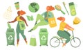 Illustration in a flat style on the theme of zero waste.